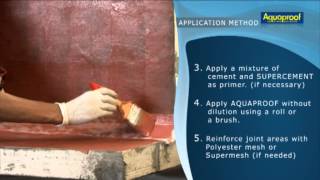 HOW TO APLLY AQUAPROOF WATERPROOFING  AQUAPROOF APPLICATION [upl. by Dionne720]