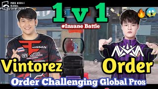 Faze Vintorez Vs Nv Order 1v1 TDM Pubg • Vintorez PoV • Order Vs Global Pros in Close Range Part2a [upl. by Sigmund]