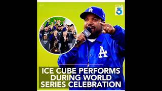 DODGERS PARADE ICE CUBE PERFORMS [upl. by Liw]