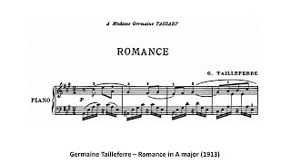 Germaine Tailleferre  Romance in A major 1913 [upl. by Warder]