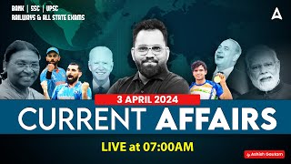 3 APRIL CURRENT AFFAIRS 2024  ALL EXAMS IMP CURRENT AFFAIRS  ASHISH GAUTAM SIR [upl. by Anner]