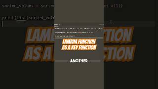 Lambda function as a key function to a sort [upl. by Sergius]