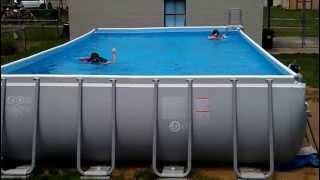 Pool  Intex Ultra Frame 32x16 52quot deep [upl. by Ailed819]