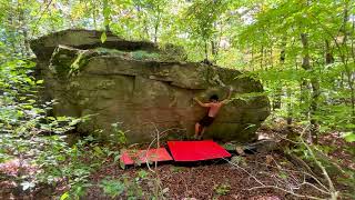 Jetlag V7  Canada Lake Bouldering Adirondacks NY [upl. by Pravit678]