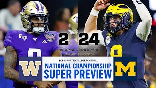 National Championship SUPER PREVIEW No 1 Michigan vs No 2 Washington I CBS Sports [upl. by Anirtek]