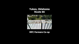 Drone view  Old grain elevator on Route 66  Yukon Oklahoma [upl. by Obadiah]