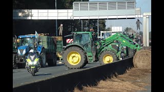 Manifestation des agriculteurs jeudi 25 janvier 2024 à Bordeaux  en tracteurs vers la préfecture [upl. by Radu500]