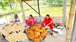 একদম কম তেল দিয়ে পকেট পরোটা সাথে দারুন স্বাদের চিকেন কষা রান্না করলাম সাথে জমিয়ে খাওয়া [upl. by Faux]