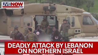 IsraelHamas war Lebanon launches at Israel 1 killed and others injured  LiveNOW from FOX [upl. by Nanis286]