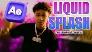 COOL LIQUID SPLASH effect in After Effects tutorial [upl. by Hallock833]