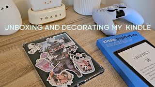 kindle unboxing 📖  set updecorating ☁️ [upl. by Asum]