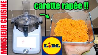 LIDL MONSIEUR CUISINE SMART accessoire trancheuse et râpe carotte râpée concombre compatible CONNECT [upl. by Baruch844]