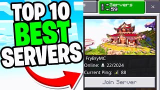 Top 10 BEST Servers For Minecraft Bedrock 121  Factions Skyblock SMP [upl. by Prosser]