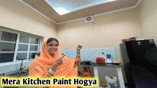 Mera Kitchen Paint Hogya 🎨 Mashallah Dekhe [upl. by Ynolem]