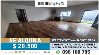 En Alquiler Apartamento 1 Dormitorio  Jacinto Vera [upl. by Fisher382]