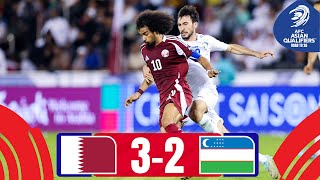 Lucas Mendes makes a late save  Qatar  Uzbekistan  Highlights AsianQualifiers  Road To 26 [upl. by Nosylla]