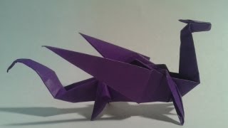 Origami  How to make an easy origami dragon [upl. by Minta565]