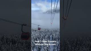 Winter Peak 2 Peak Gondola Whistler Blackcomb Ski Resort Canada [upl. by Ettennal]