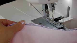 BERNINA Overlocker L 460  L 450 Einfädeln und nähen 4Faden Overlock [upl. by Oihsoy]