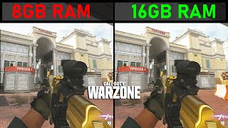 Call of Duty  Warzone 8GB RAM vs 16GB RAM [upl. by Fair]