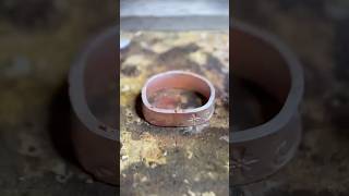 How I made a silver hand stamped ring shorts howtomake silverring [upl. by Hirza]