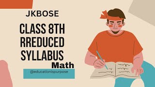 Class 8th bi annual regular student new syllabus JKBOSE Math [upl. by Maitilde]