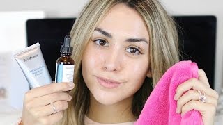 How I Cleared My Acne amp Prevent Aging SKINCARE ROUTINE  ALEXANDREA GARZA [upl. by Aissenav]