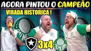 REAÇÕES ENERGIA 97 PALMEIRAS 4X3 BOTAFOGO  PÓS JOGO PALMEIRAS VIRA PRA CIMA DO BOTAFOGO [upl. by Llerrod]