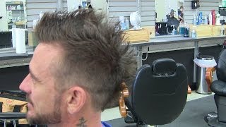 Mens hairstyle haircut videos  Faded Mohawk  frohawk  phoenix compilation [upl. by Legir]