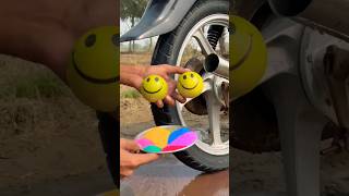 bike Silencer vs rangoli colors funny shorts automobile ytshorts [upl. by Hildebrandt968]