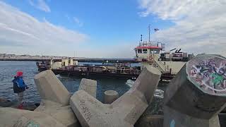 Dredging Vessel In Action Makes A Visit To The Manasquan Inlet [upl. by Ainahtan]