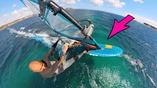 Flat Water Windsurf Blasting  Monster 106 First try [upl. by Tung]