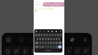 ° How to disable or enable floating keyboard on redminote10pro • ytshorts keyboard techtips [upl. by Langill]