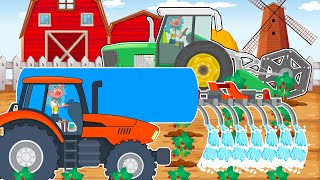 Pig Farm Life Growing and caring for tomato gardens with watering trucks  Vehicles Farm [upl. by Indys39]