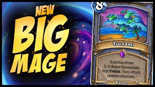 Hearthstone  New Big Mage destroying the Meta  Tsunami is broken af  Perils in Paradise [upl. by Anoli]