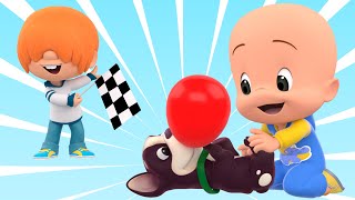 Balloon Car Race Educational videos with Cuquin [upl. by Hess]