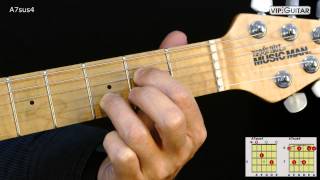 Gitarrenakkorde A7sus4 chord [upl. by Kurys116]