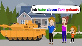 Milas Vater kauft einen Panzer  Deutsch lernen  deutsch verstehen  Mia [upl. by Palila]