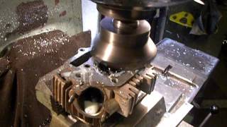 Customize 110cc Chinese motorcycle engine head by 6T10 milling machine and Sandvik tool [upl. by Norraj]