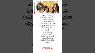 Adiga song lyrics in Telugu hinannaadigaatelugulyricskarthiknanimrunalsadsongstatustrending [upl. by Neliak]