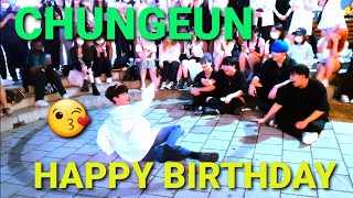 PRAESEPE HONGDAE STREET BUSKING HAPPY BIRTHDAY TO CHUNGEUN [upl. by Aokek]