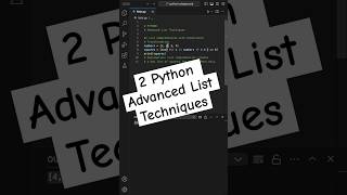 2 Python Advanced List Techniques [upl. by Donohue]