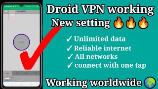 Droid VPN settings for fast internet and easy connection [upl. by Ardnekal]