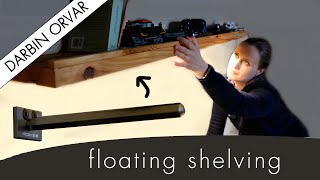 FLOATING SHELF Installation hidden hardware  LED lights [upl. by Newcomer]