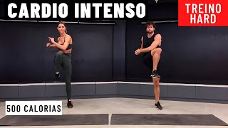 Treino de CARDIO INTENSO completo  500 CALORIAS  Sem equipamentos  Treino HARD [upl. by Kwarteng]