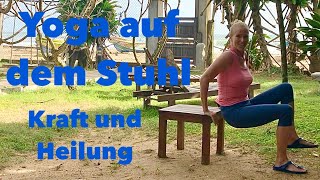 Stuhlyoga für Kraft und eine schlanke Taille mit Heilmeditation [upl. by Anihtyc689]