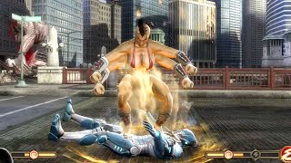 Mortal Kombat 9  Cyber Sub Zero Getting Stomped To Death By Sheeva LOL [upl. by Akyssej]