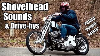 Harley Davidson SHOVELHEAD SOUNDS and Drivebys [upl. by Gnilrad]