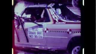 Subaru Brumby  BRAT  MV  1978  Frontal Crash Test  NHTSA  CrashNet1 [upl. by Acissev636]