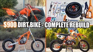 900 dirt bike KTM 250SX complete rebuild  time lapse [upl. by Florina]